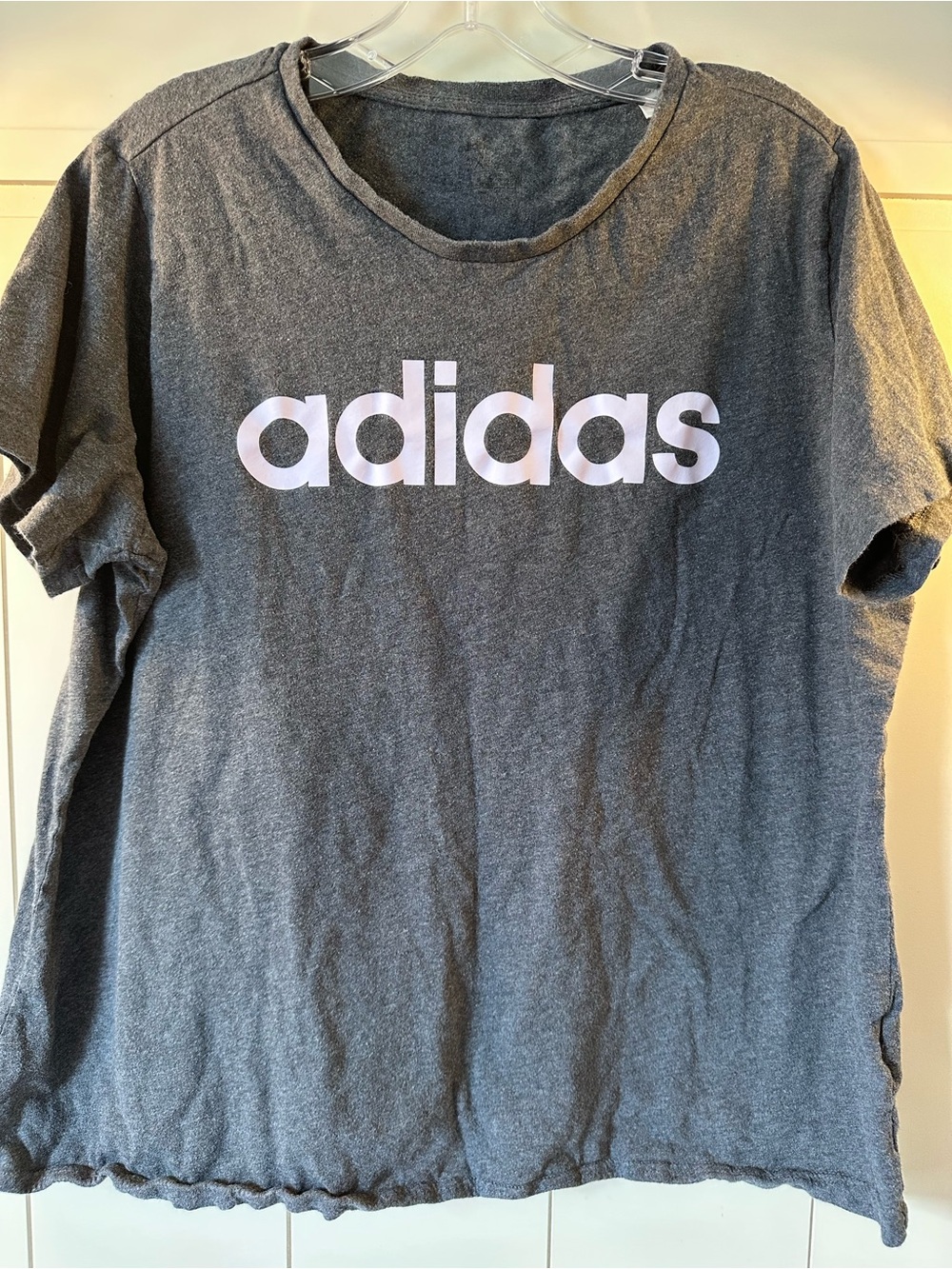 adidas Gray Short Sleeve Logo Tee for Kids